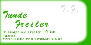 tunde freiler business card